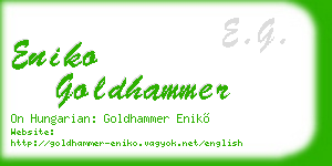 eniko goldhammer business card